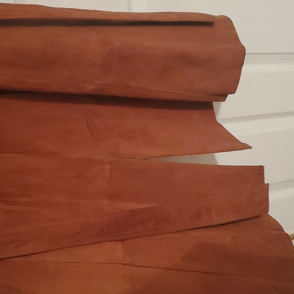 TFC Women's Belted Suede Trench Coat - Picture 12 of 16